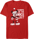 Mickey Mouse Always On The Nice List Disney T-Shirt product image 1
