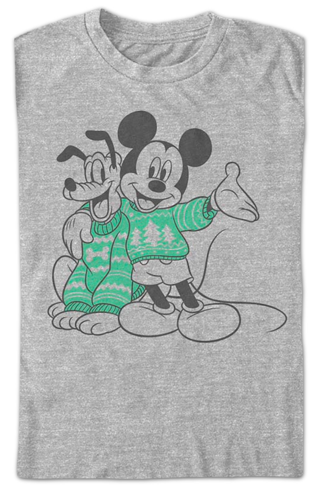 Mickey Mouse & Pluto Christmas Sweaters Disney T-Shirt product image 2