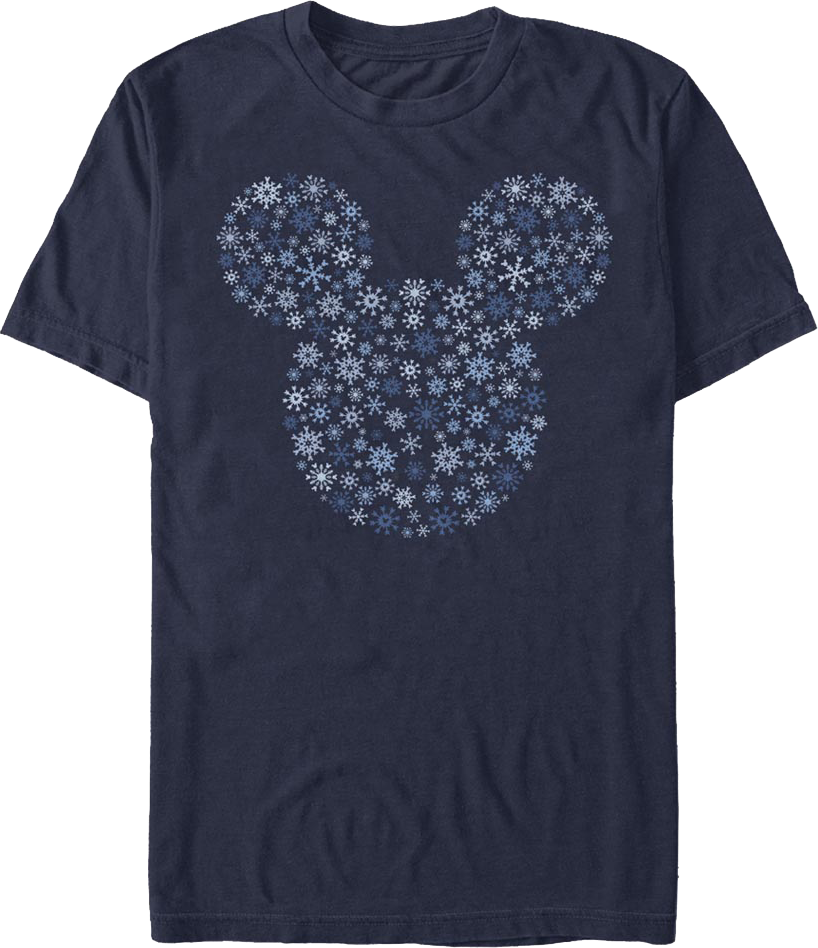 Snowflakes Design Mickey Mouse T-Shirt product image 1