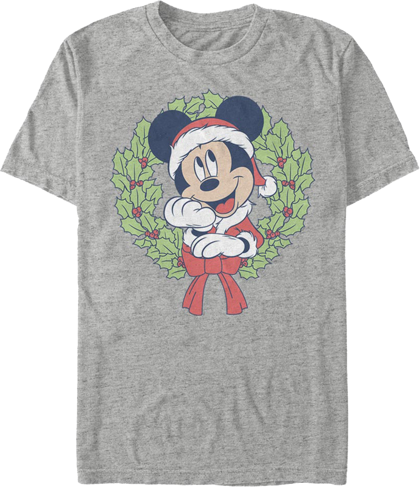 Mickey's Christmas Wreath Disney T-Shirt product image 1