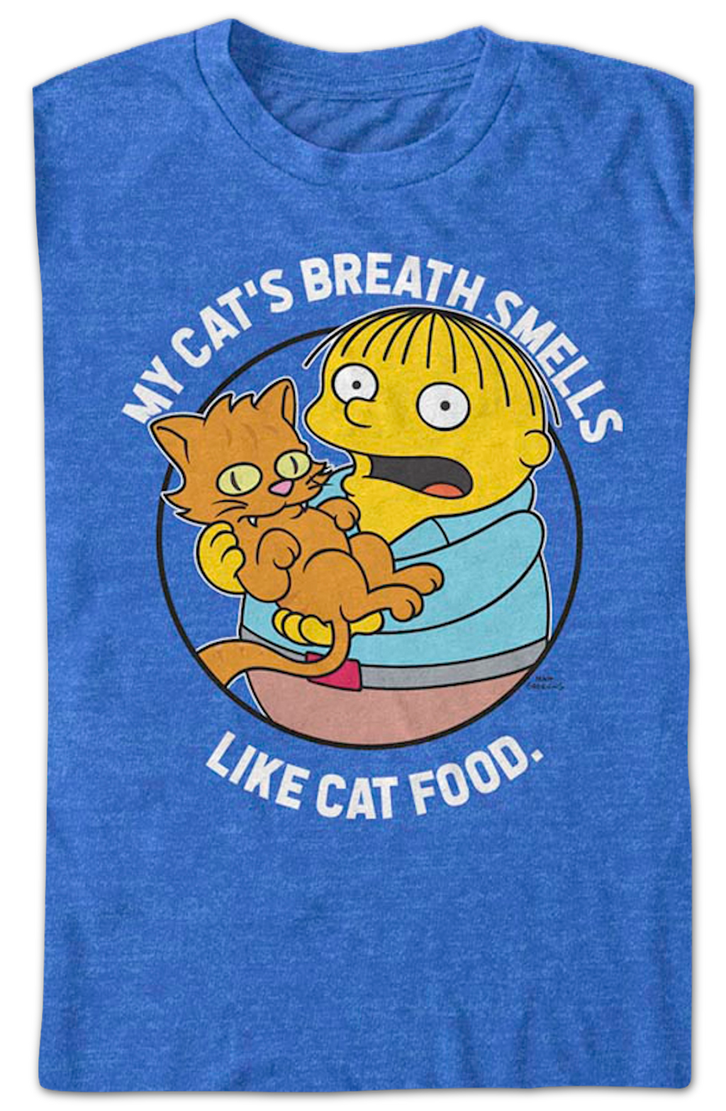 My Cat's Breath Smells Like Cat Food Simpsons T-Shirt product image 2