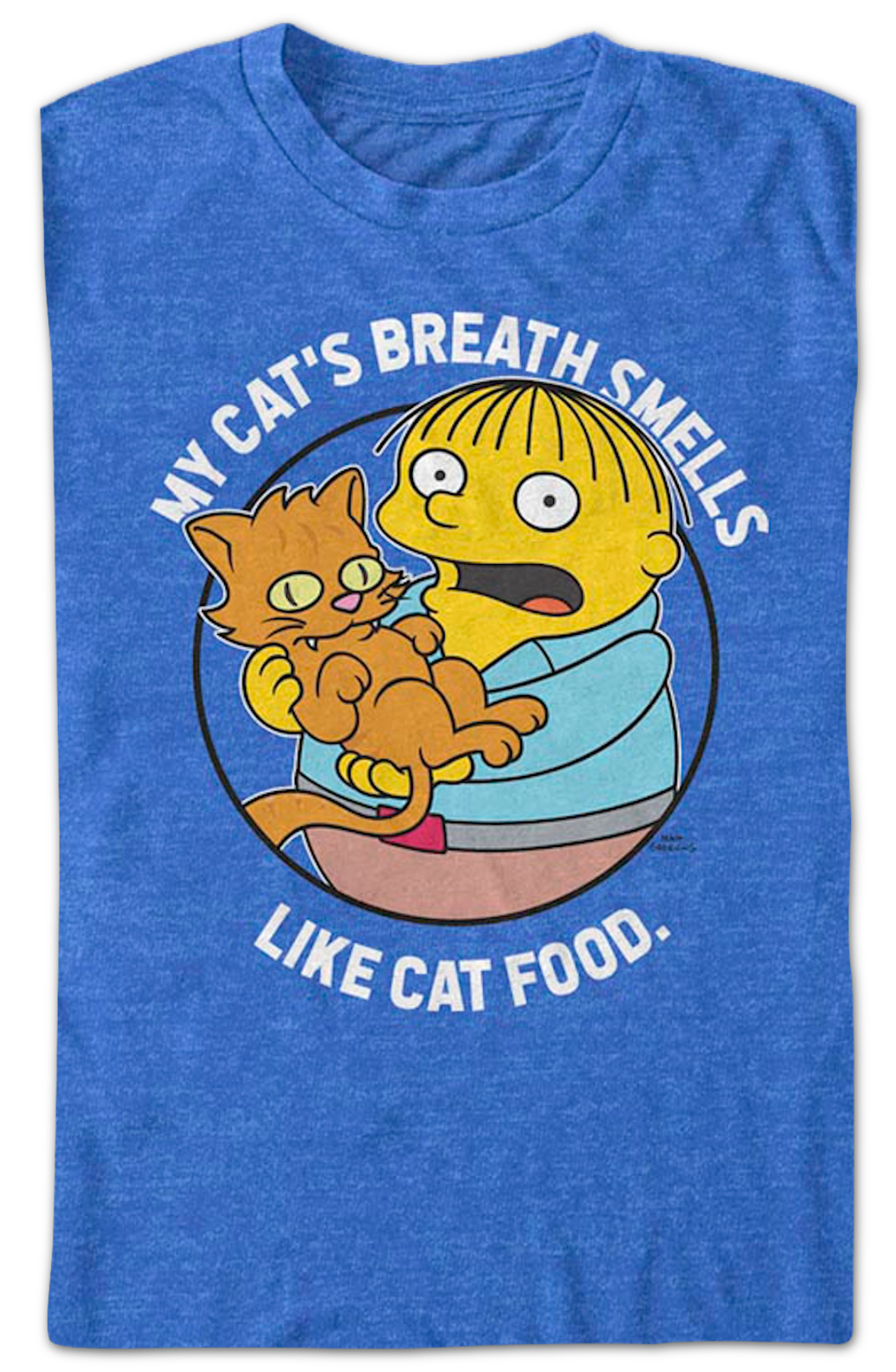 My Cat's Breath Smells Like Cat Food Simpsons T-Shirt product image 2