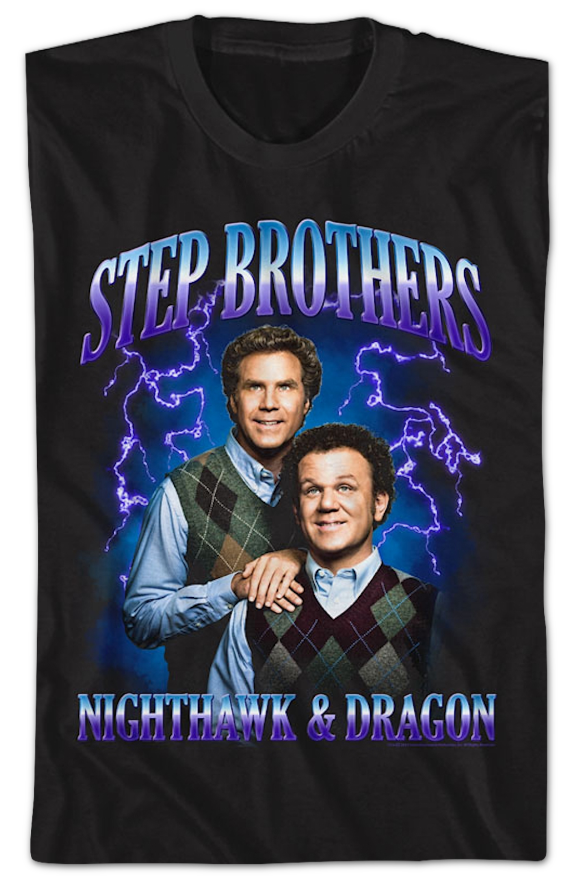 Nighthawk & Dragon Lightning Photo Step Brothers T-Shirt product image 2