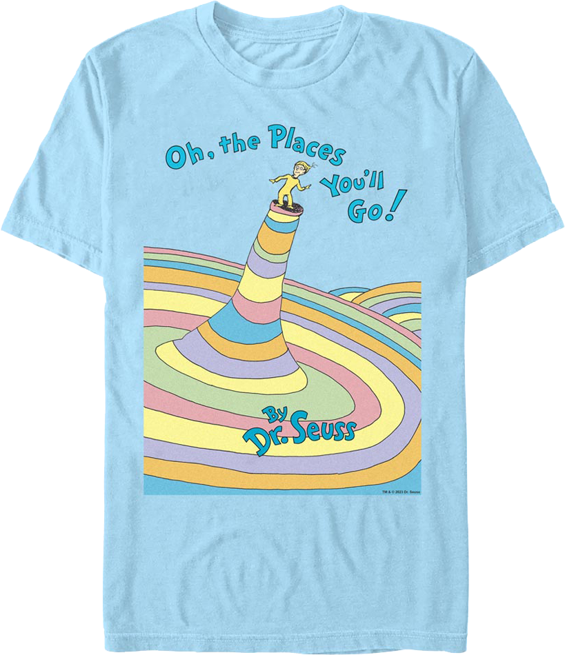 Oh, The Places You'll Go Cover Dr. Seuss T-Shirt product image 1