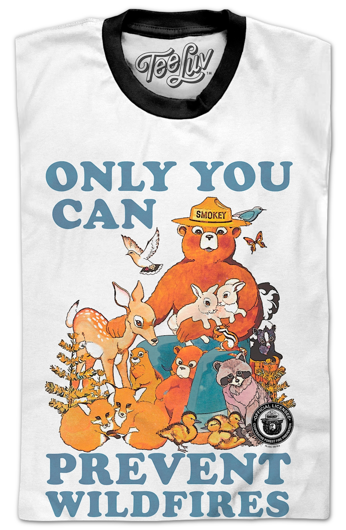 Only You Can Prevent Wildfires Smokey Bear Ringer Shirt product image 2