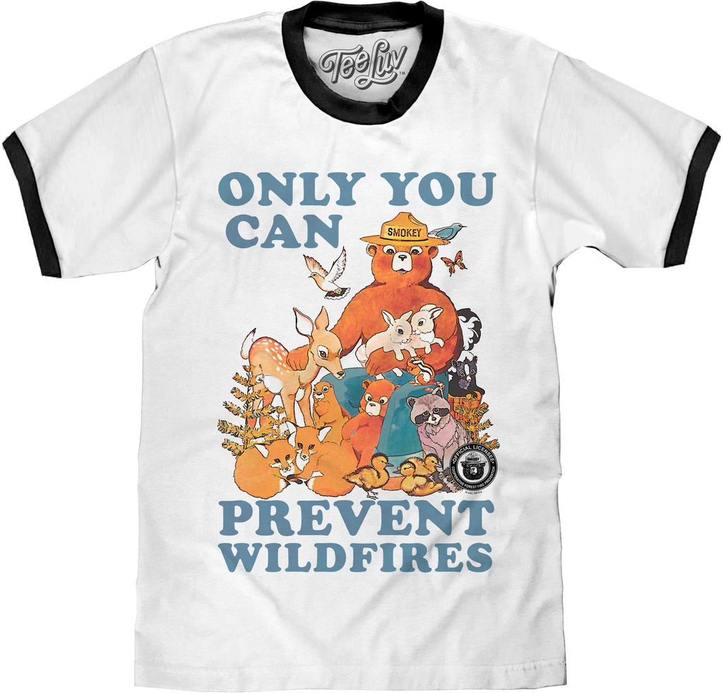 Only You Can Prevent Wildfires Smokey Bear Ringer Shirt product image 1