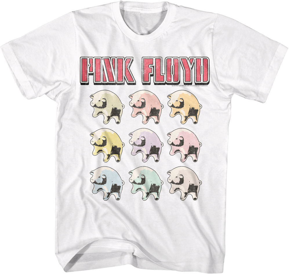 Pig Balloons Collage Pink Floyd T-Shirt product image 1