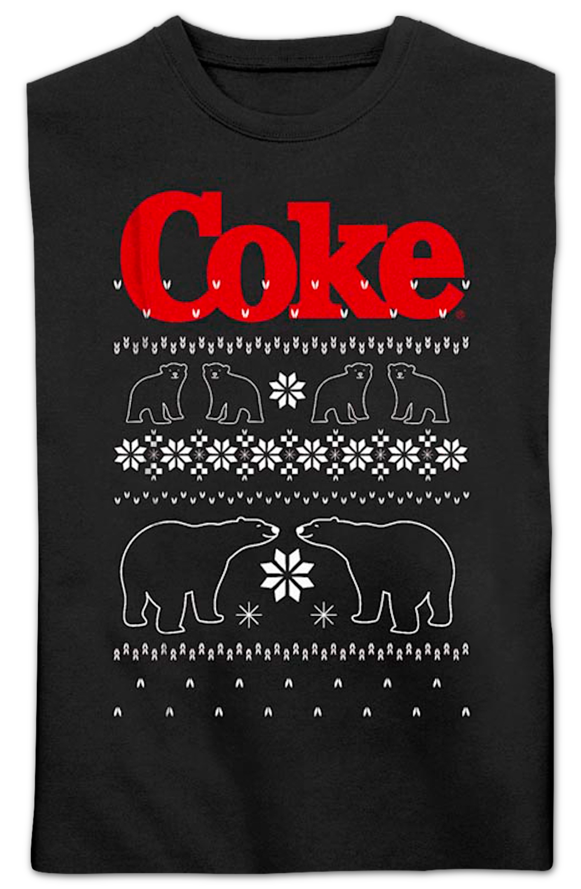 Polar Bear Outlines Faux Ugly Christmas Sweater Coca-Cola product image 1