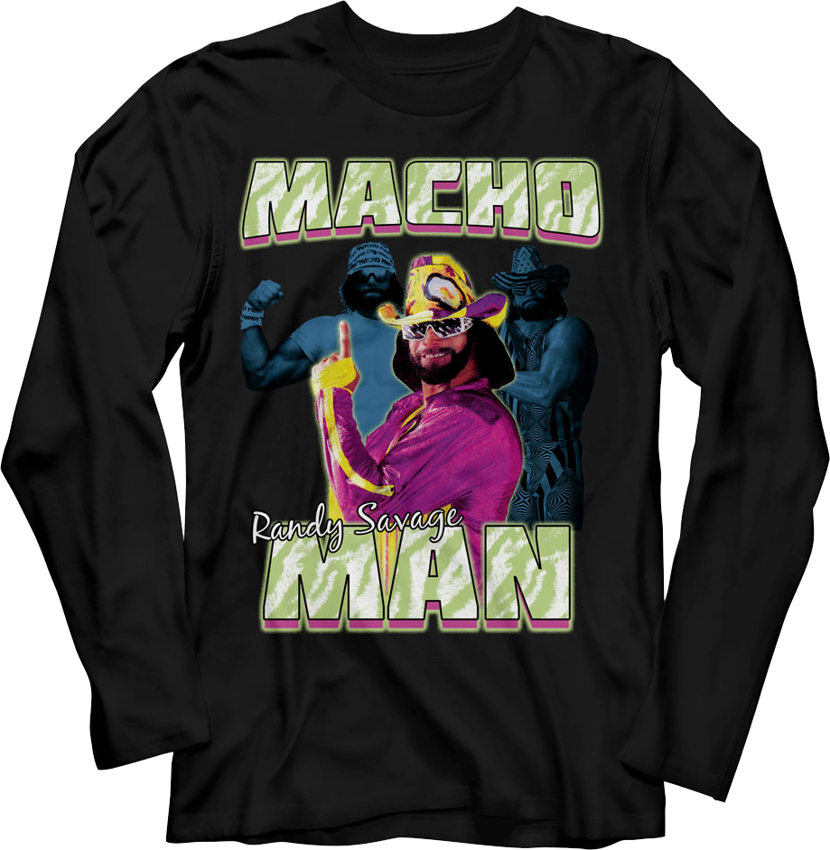 Posing Collage Macho Man Randy Savage Long Sleeve Shirt product image 1