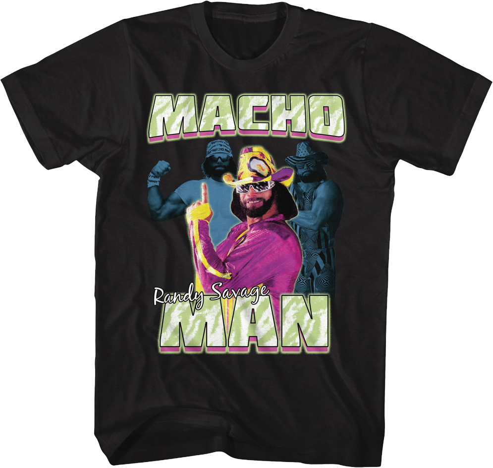 Posing Collage Macho Man Randy Savage T-Shirt product image 1