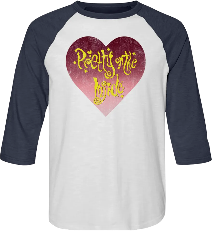 Pretty on the Inside Hole Raglan Baseball Shirt product image 1