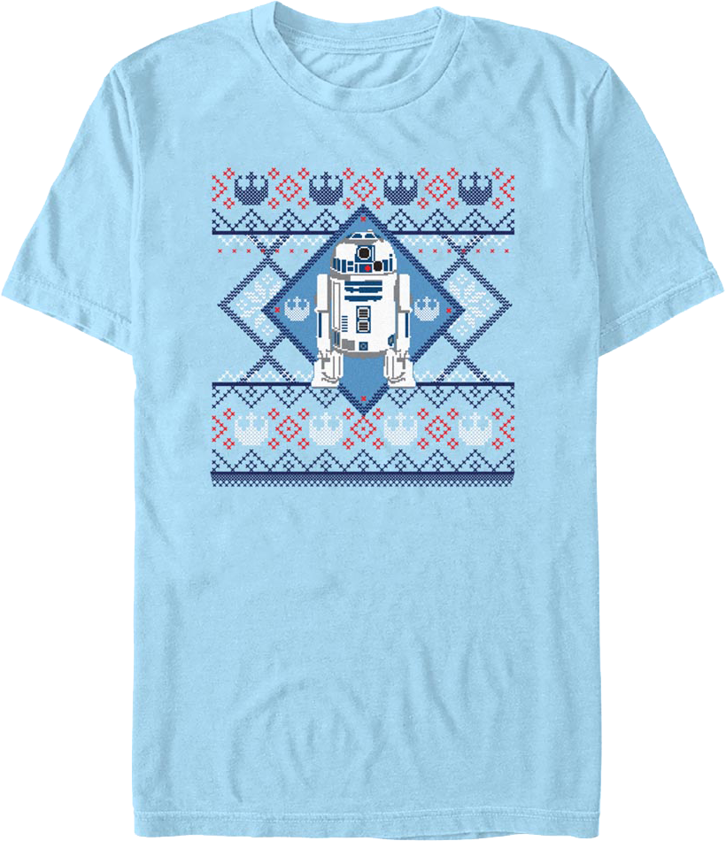 R2-D2 Faux Ugly Christmas Sweater Star Wars T-Shirt product image 1