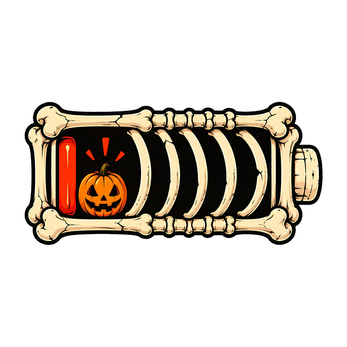 Skeleton Battery Pumpkin