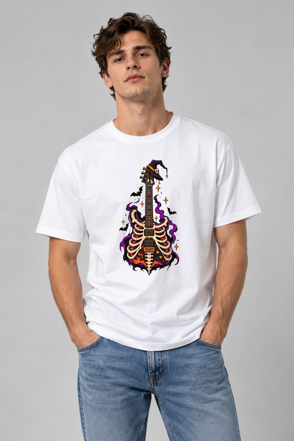 Skeleton Guitar Witch