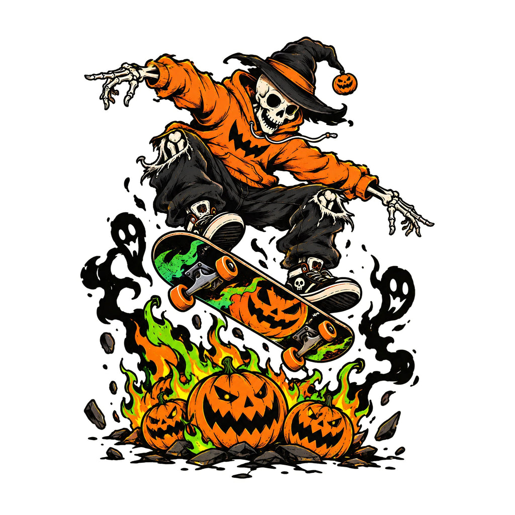 Skeleton Skater Pumpkin
