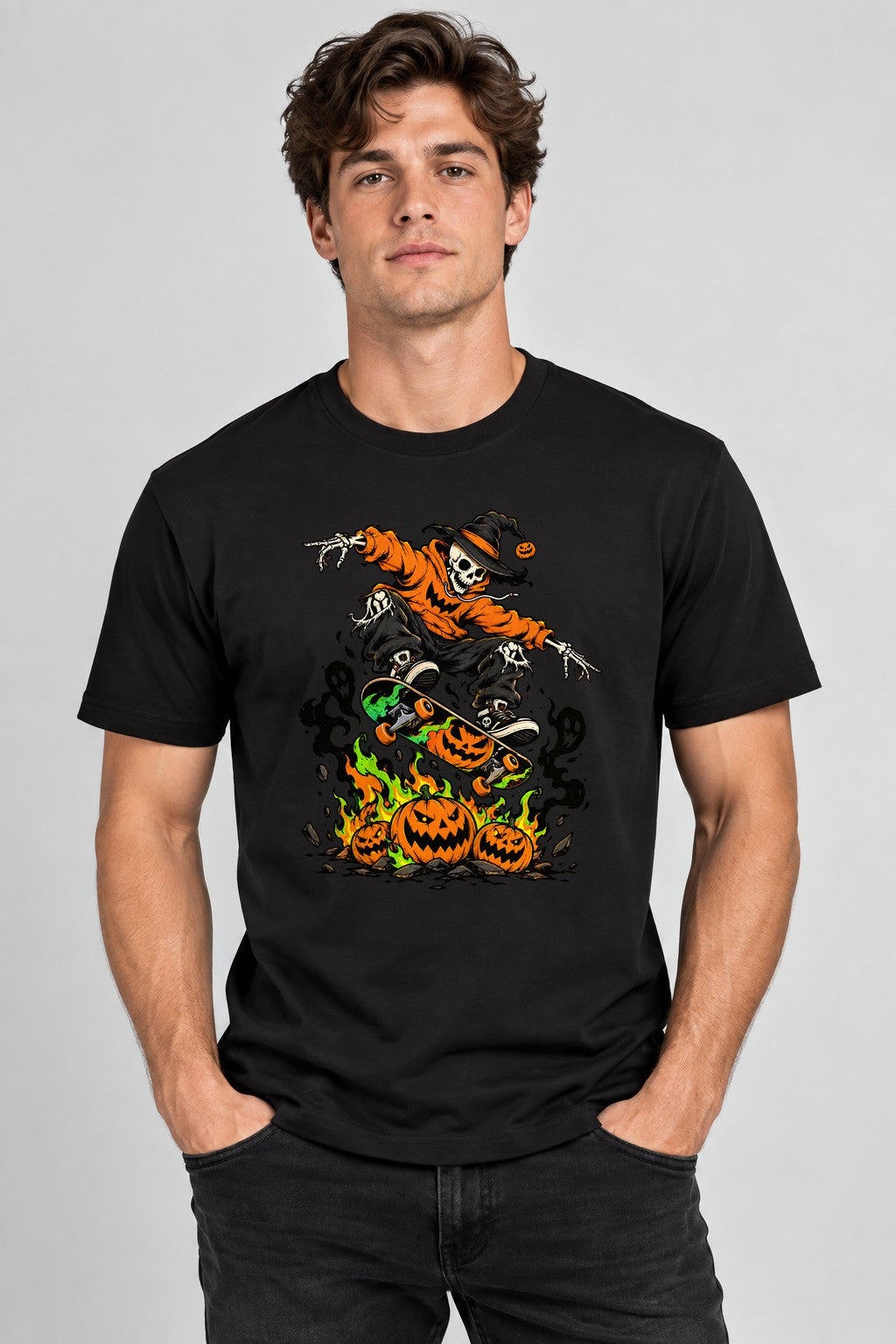 Skeleton Skater Pumpkin