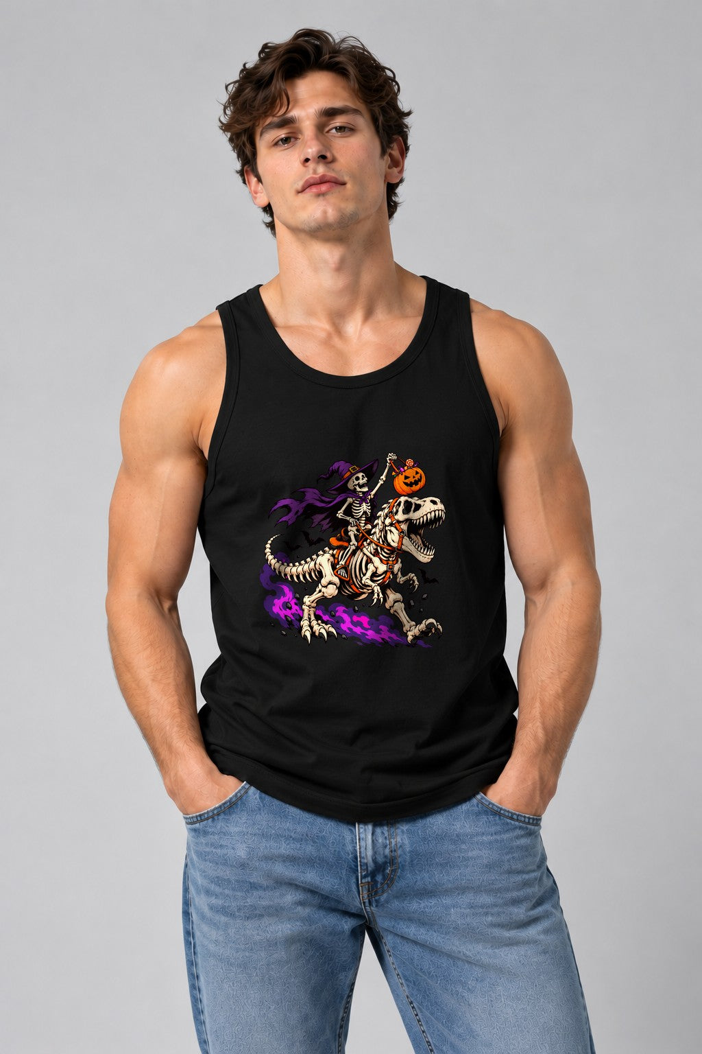 Skeleton Witch Dinosaur Rider