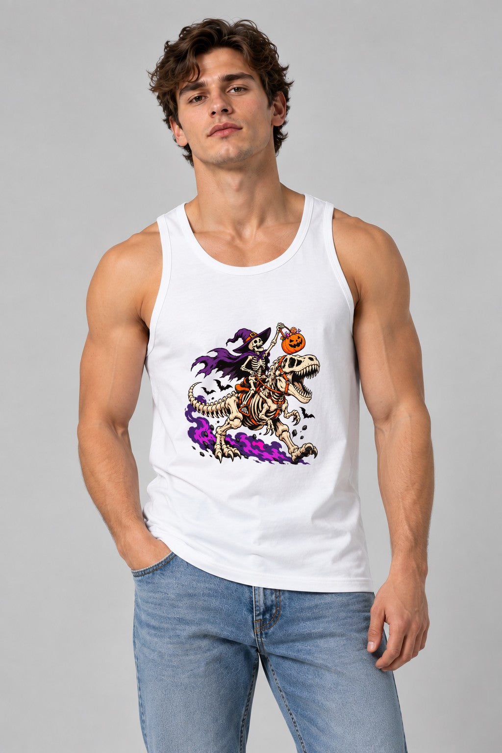 Skeleton Witch Dinosaur Rider