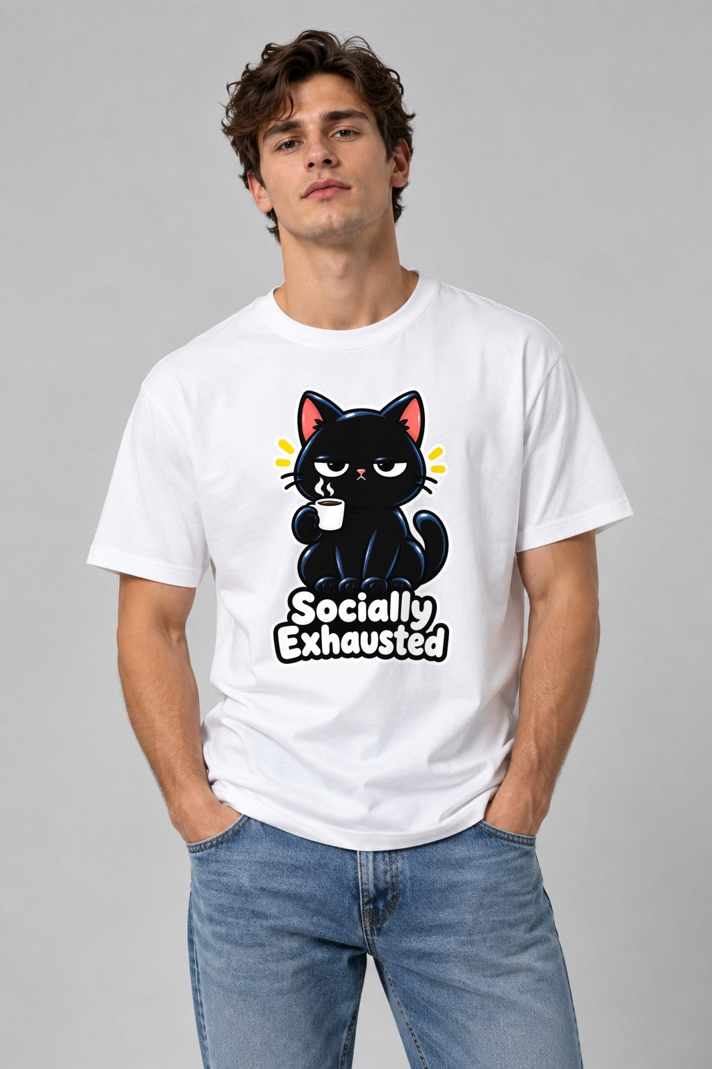Socially Exhausted Cat product image 1