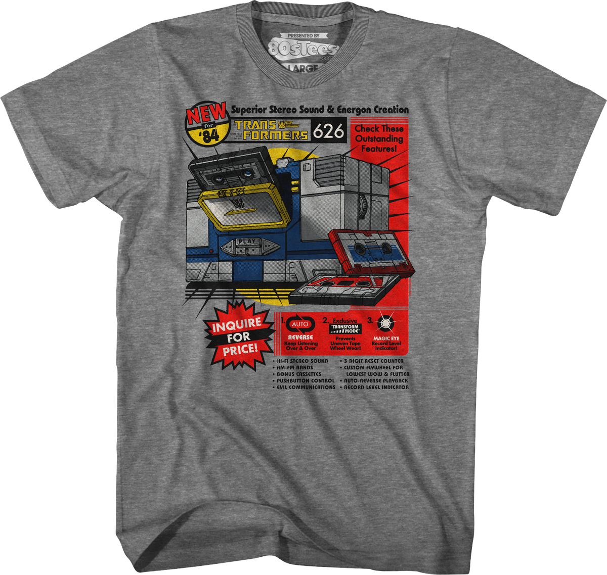 Soundwave Stereo Cassette Transformers T-Shirt product image 1