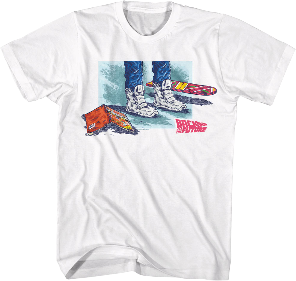 Marty's Sports Almanac Shoes Hoverboard Back To The Future T-Shirt
