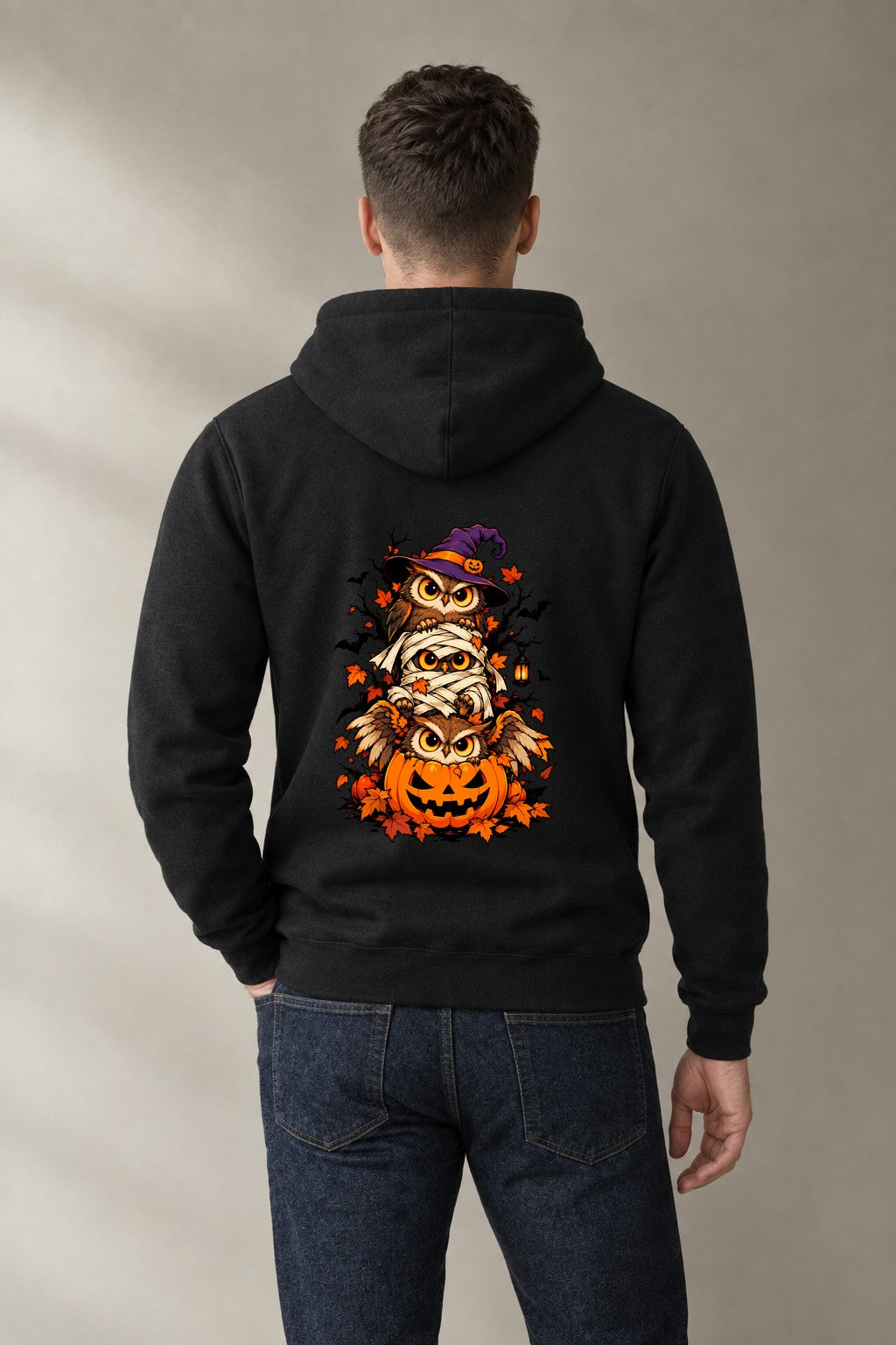Stacked Halloween Owls