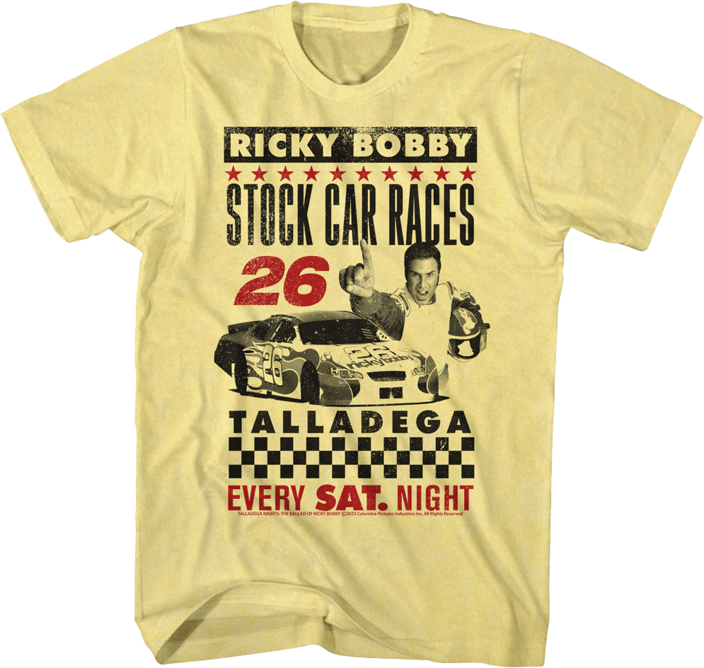 Stock Car Races Talladega Nights T-Shirt product image 1