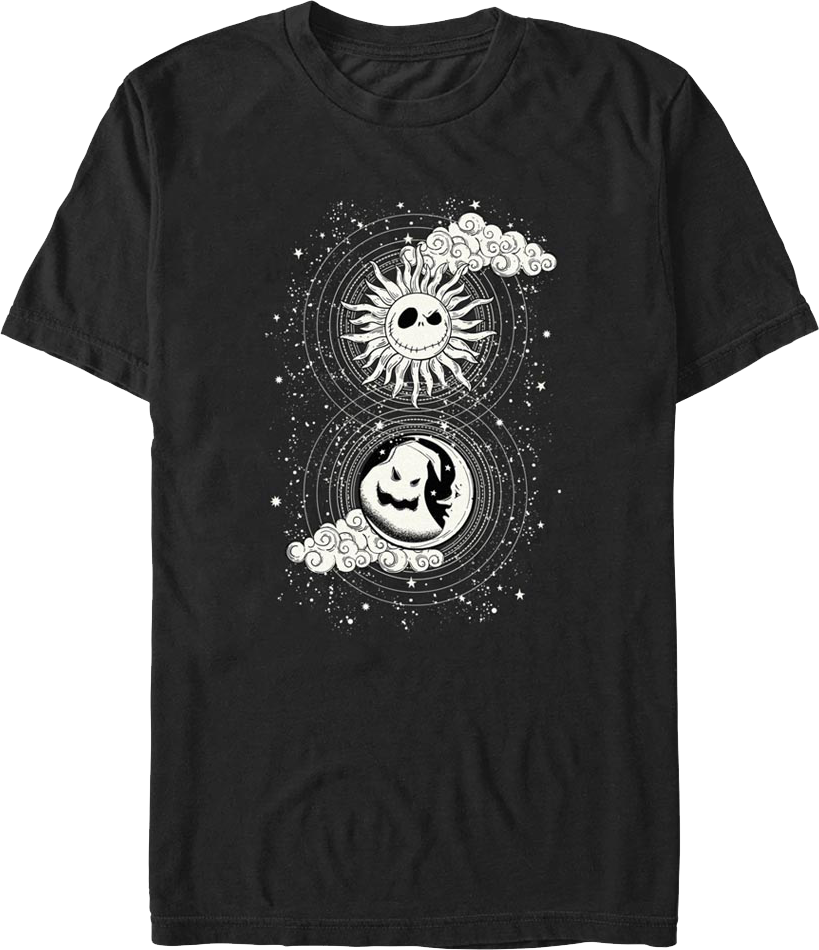 Moon & Sun Tarot Card Nightmare Before Christmas T-Shirt product image 1