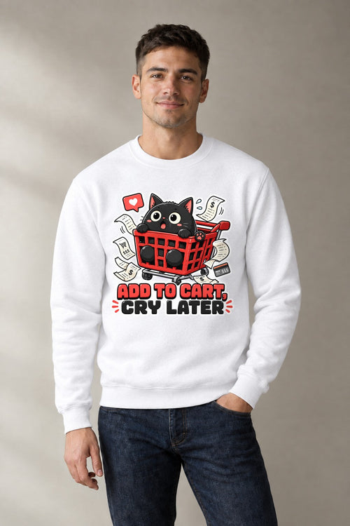 Add To Cart Cry Later - Funny Black product image 1
