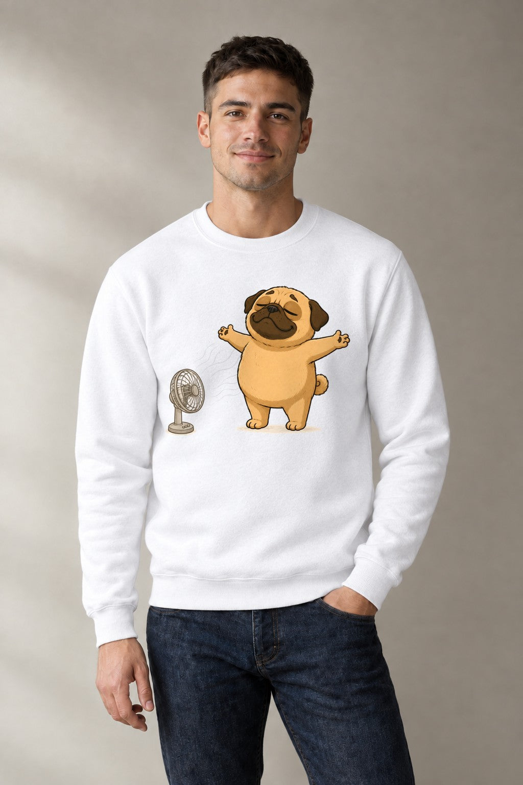 Chubby Pug Dog Cooling Down Electric product image 1