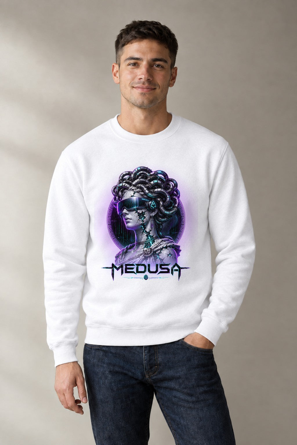 Cyberpunk Medusa Greek Statue Cyber product image 1