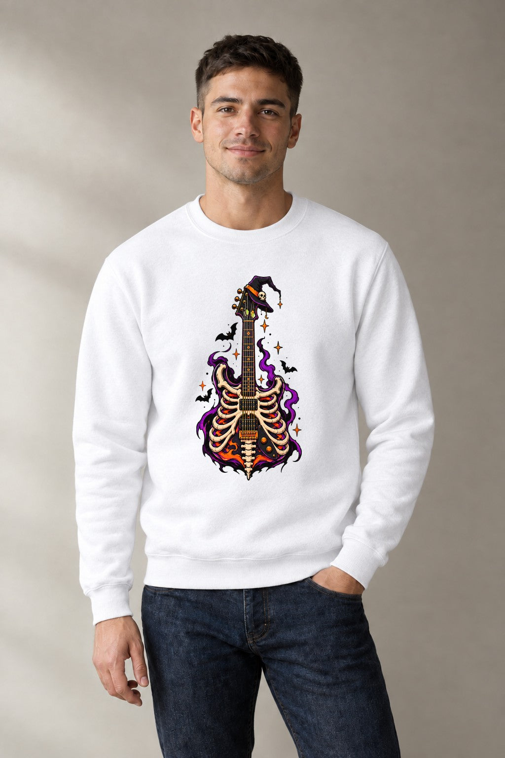 Skeleton Guitar Witch