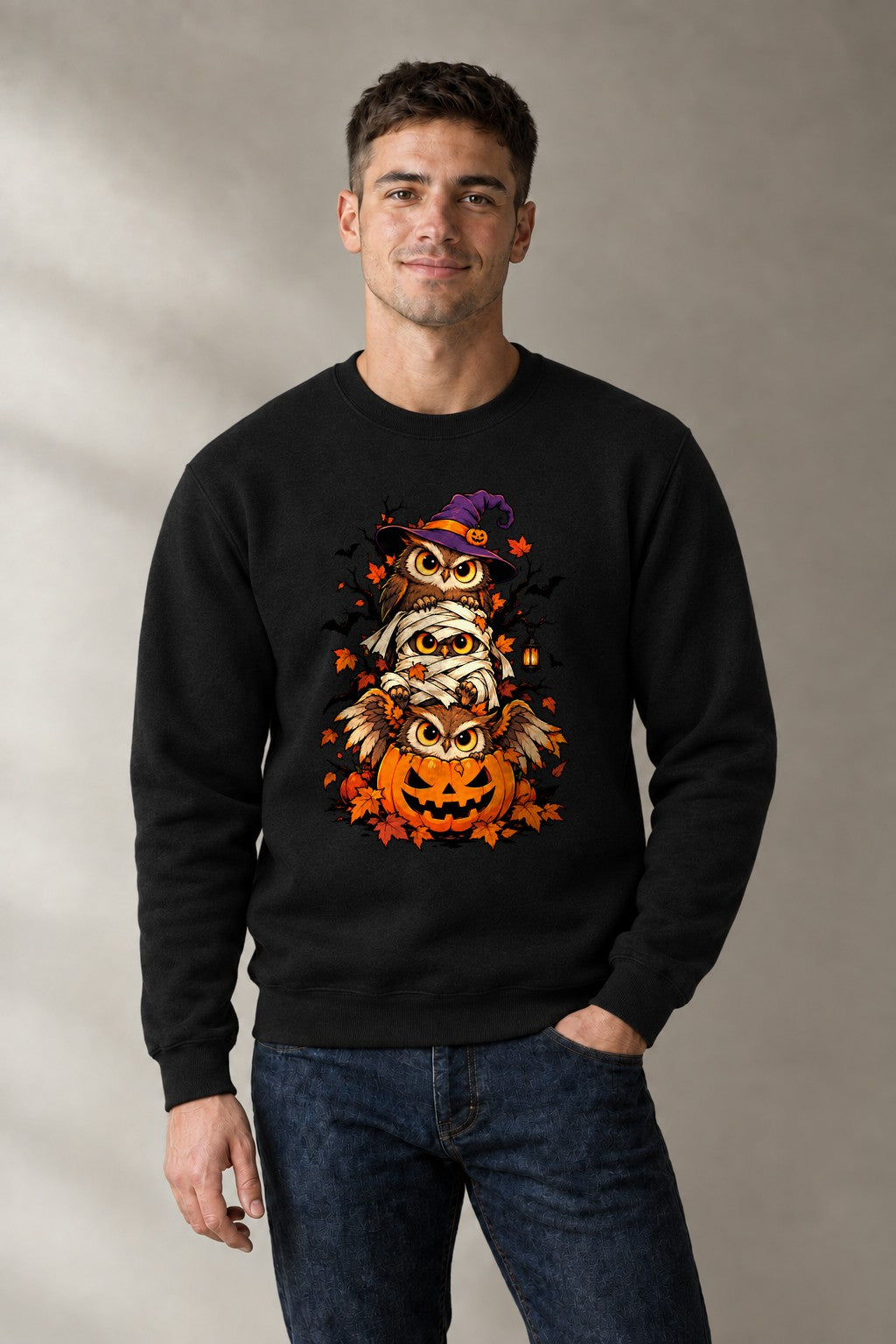 Stacked Halloween Owls