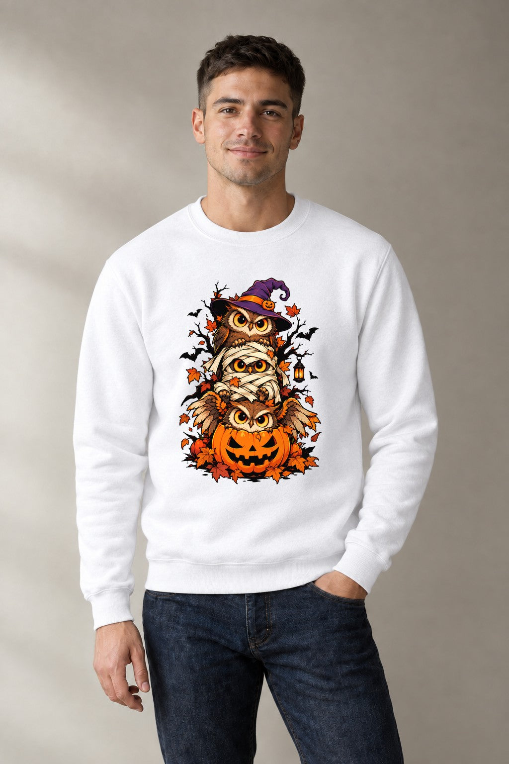 Stacked Halloween Owls
