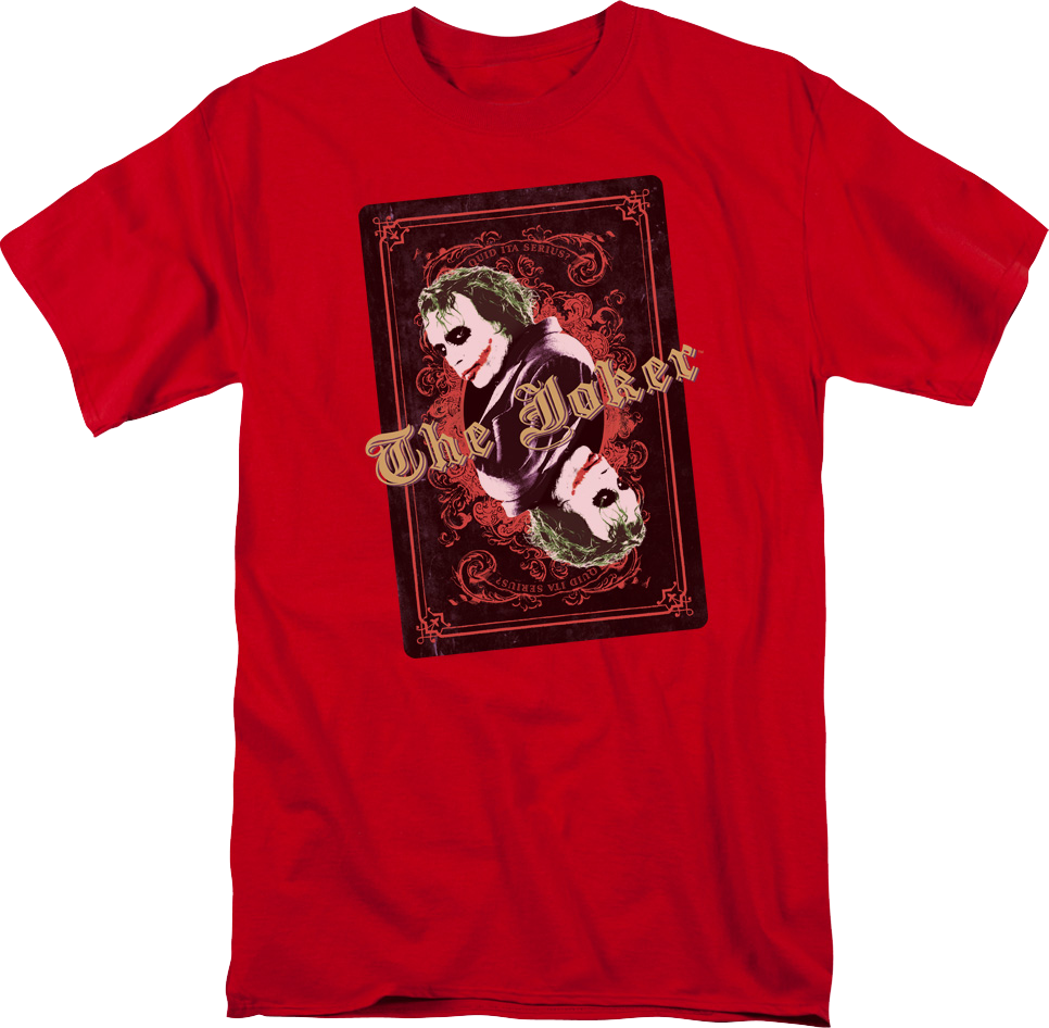 The Dark Knight Joker Playing Card DC Comics T-Shirt product image 1
