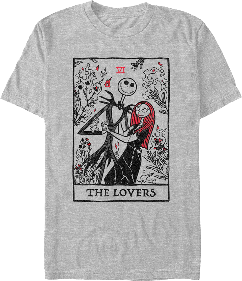 The Lovers Tarot Card Nightmare Before Christmas T-Shirt product image 1