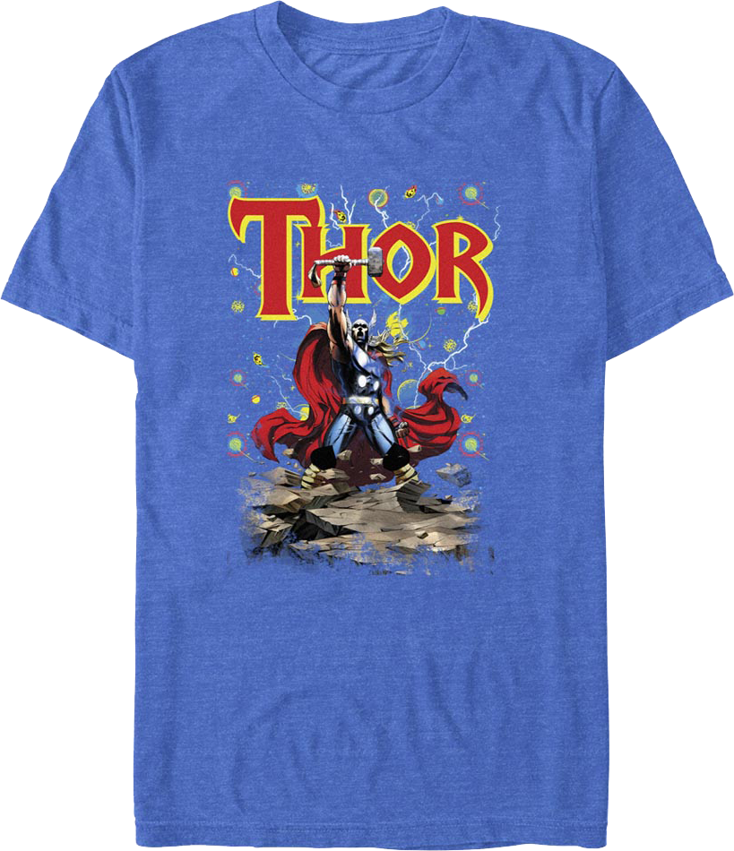Thor Space Pose Marvel Comics T-Shirt product image 1