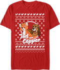 The Fox and Hound Faux Ugly Christmas Sweater Disney T-Shirt product image 1