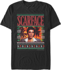 Tony Montana Faux Ugly Christmas Sweater Scarface T-Shirt product image 1