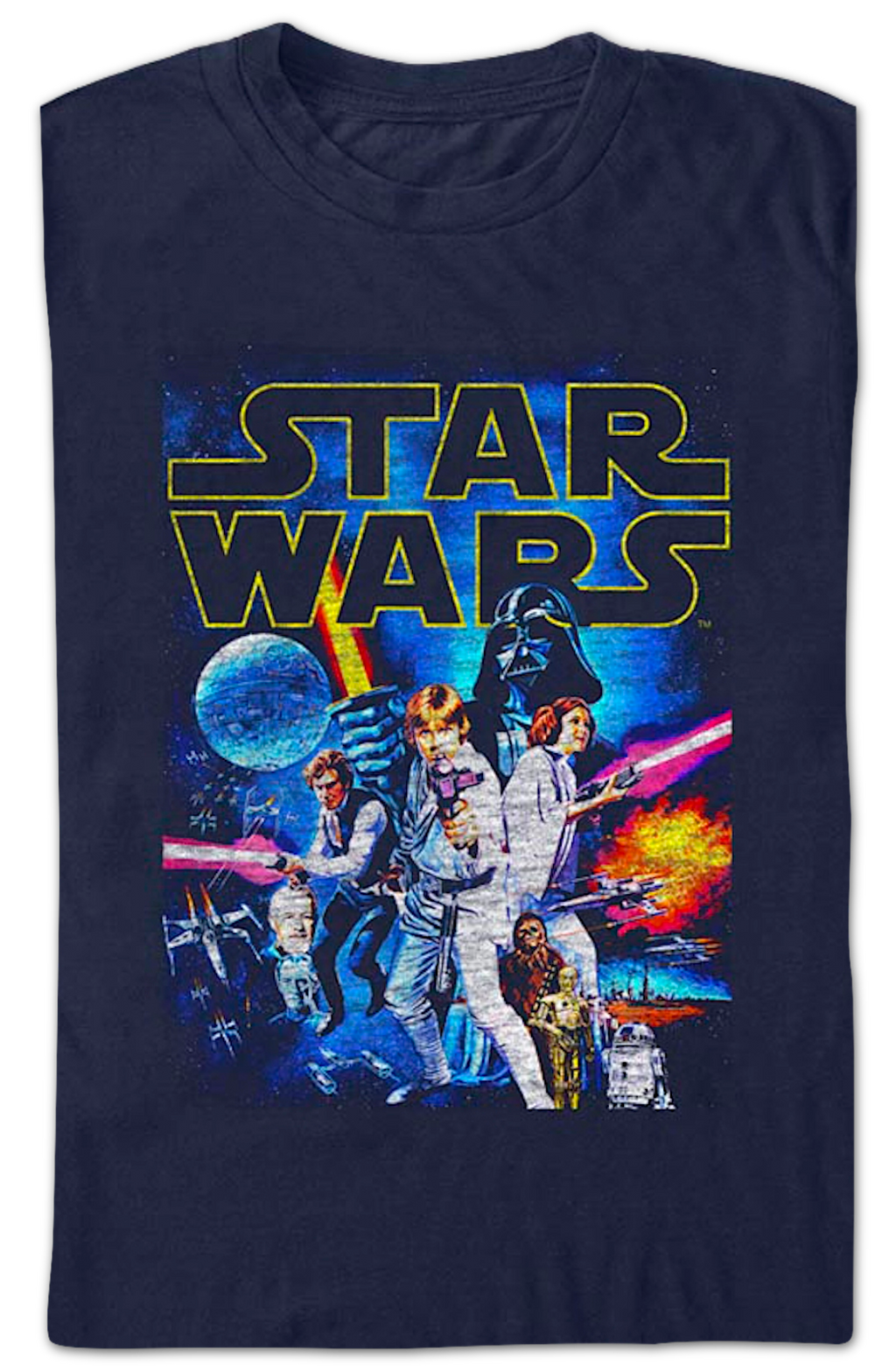 Vintage 1977 Poster Star Wars Episode IV T-Shirt