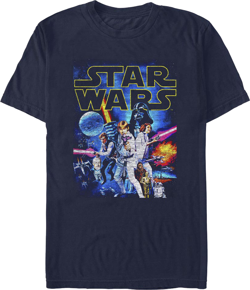 Vintage 1977 Poster Star Wars Episode IV T-Shirt