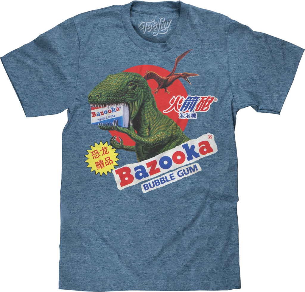 Vintage Dinosaur Bazooka Bubble Gum T-Shirt product image 1