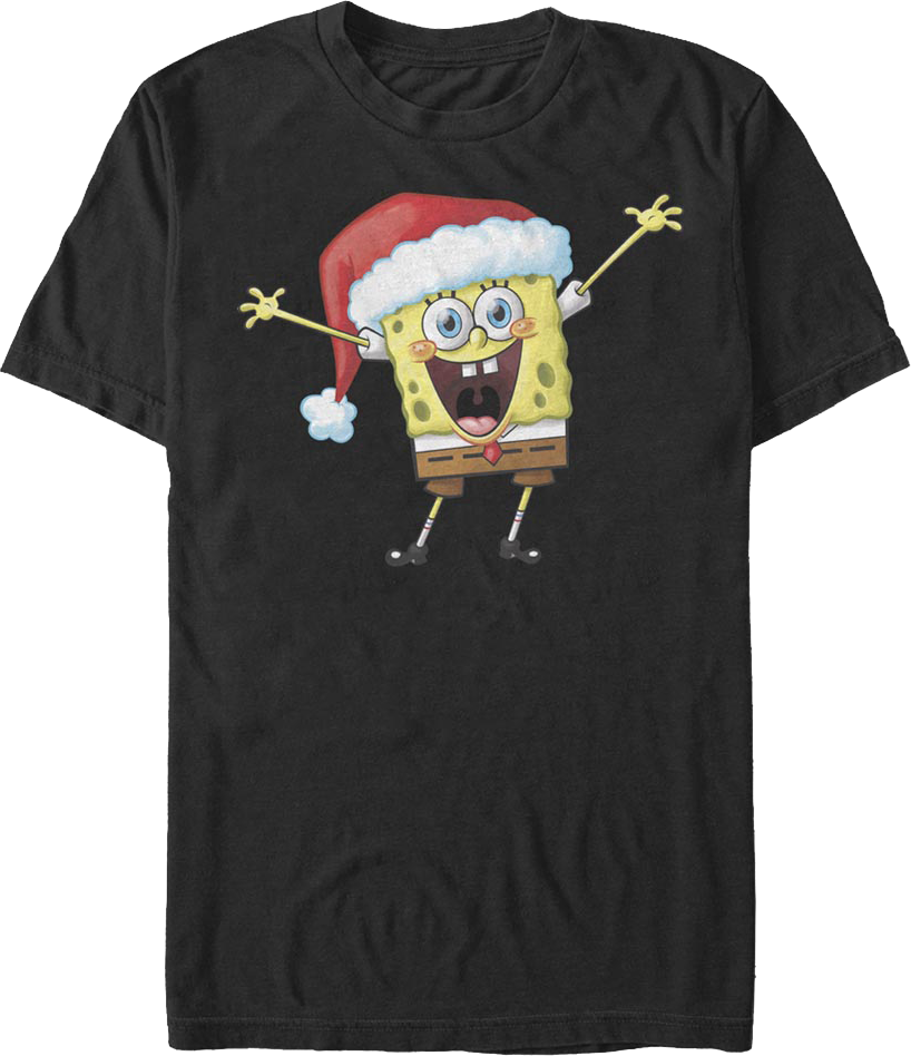 Vintage Santa Hat SpongeBob SquarePants T-Shirt