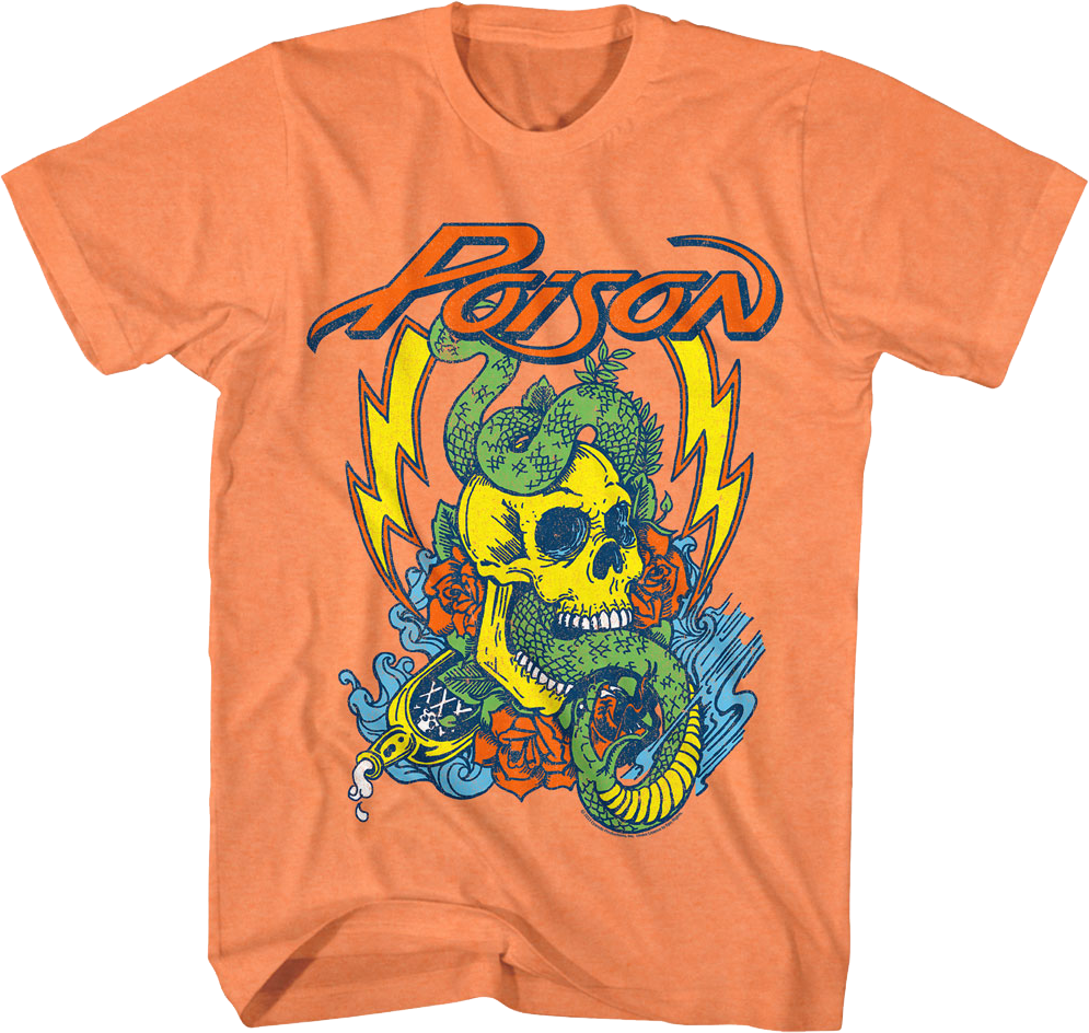 Vintage Snake & Skull Poison T-Shirt product image 1