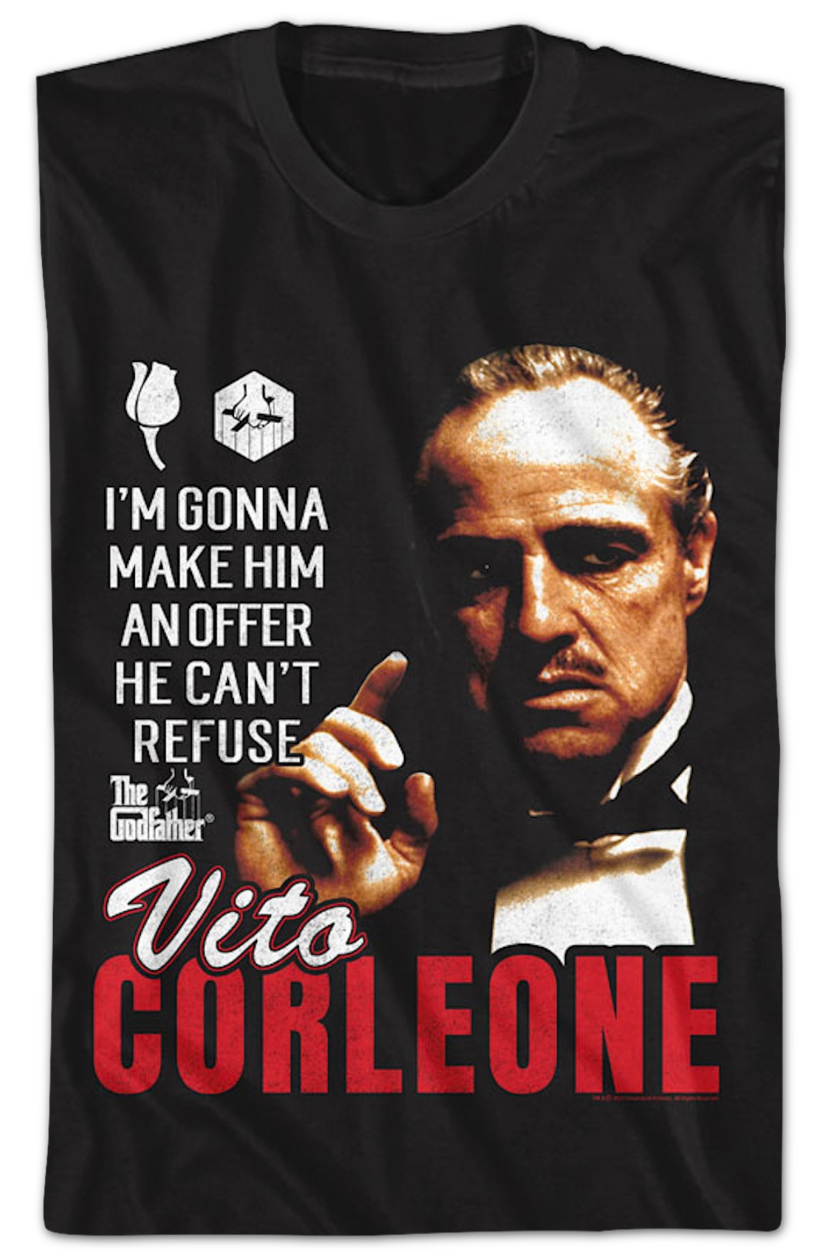 Vito Corleone An Offer He Can't Refuse The Godfather T-Shirt product image 2