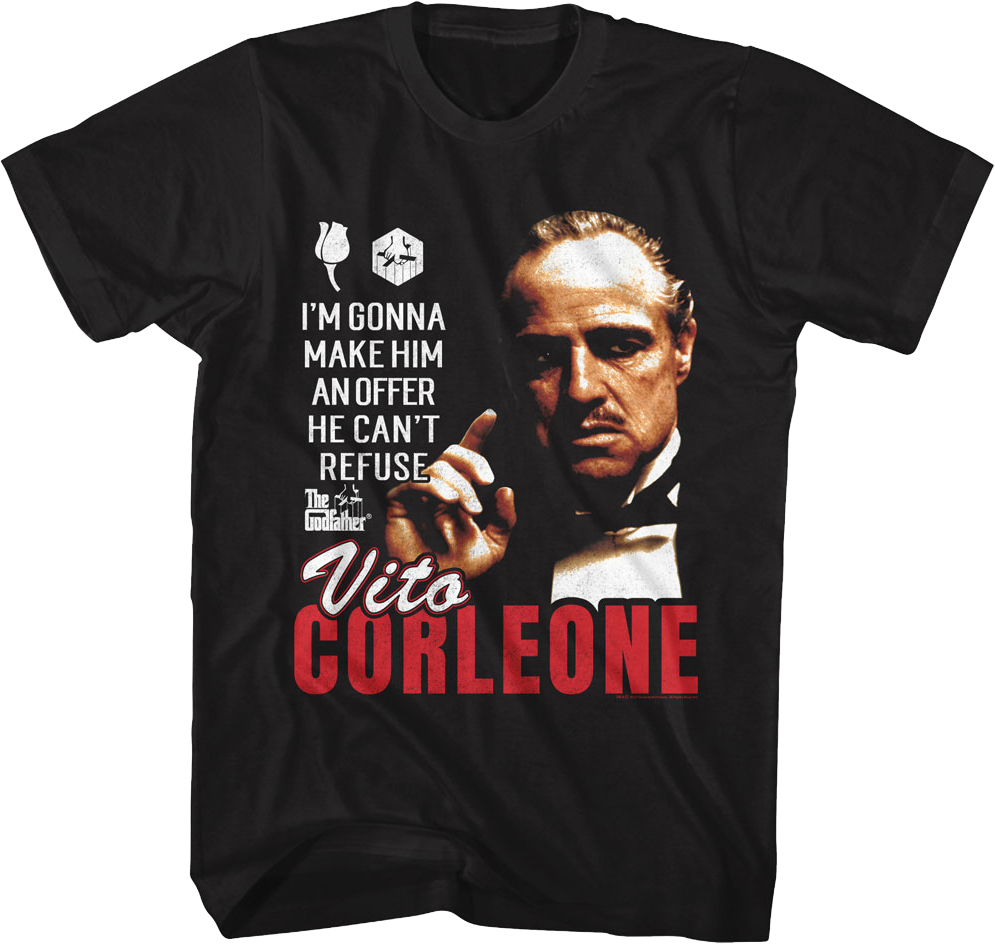 Vito Corleone An Offer He Can't Refuse The Godfather T-Shirt product image 1