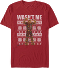Wasn't Me Chewbacca Faux Ugly Christmas Sweater Star Wars product image 1