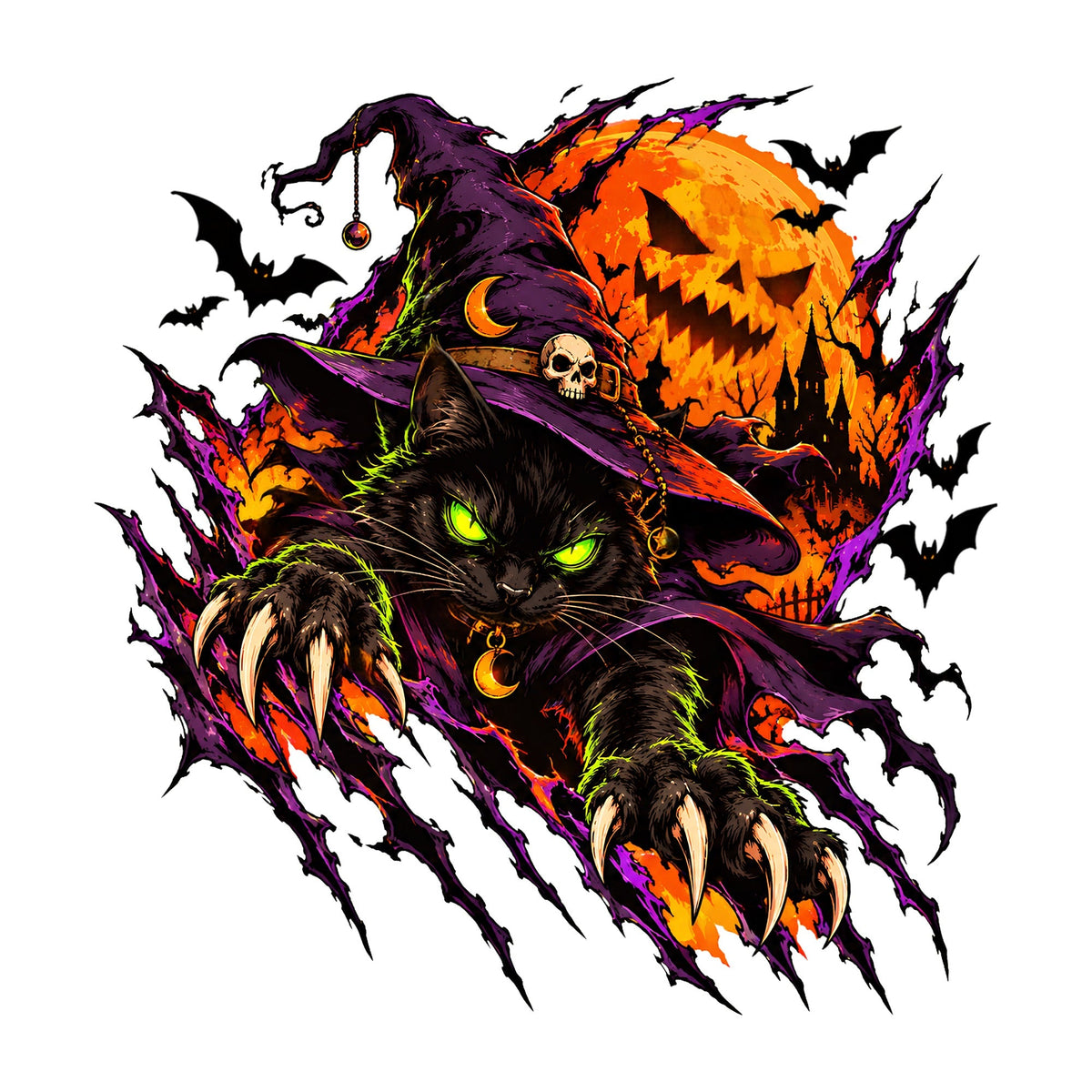 Witch Cat Pumpkin