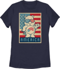 Womens America Cares Bear Patriotic Pose Care Bears Shirt product image 1