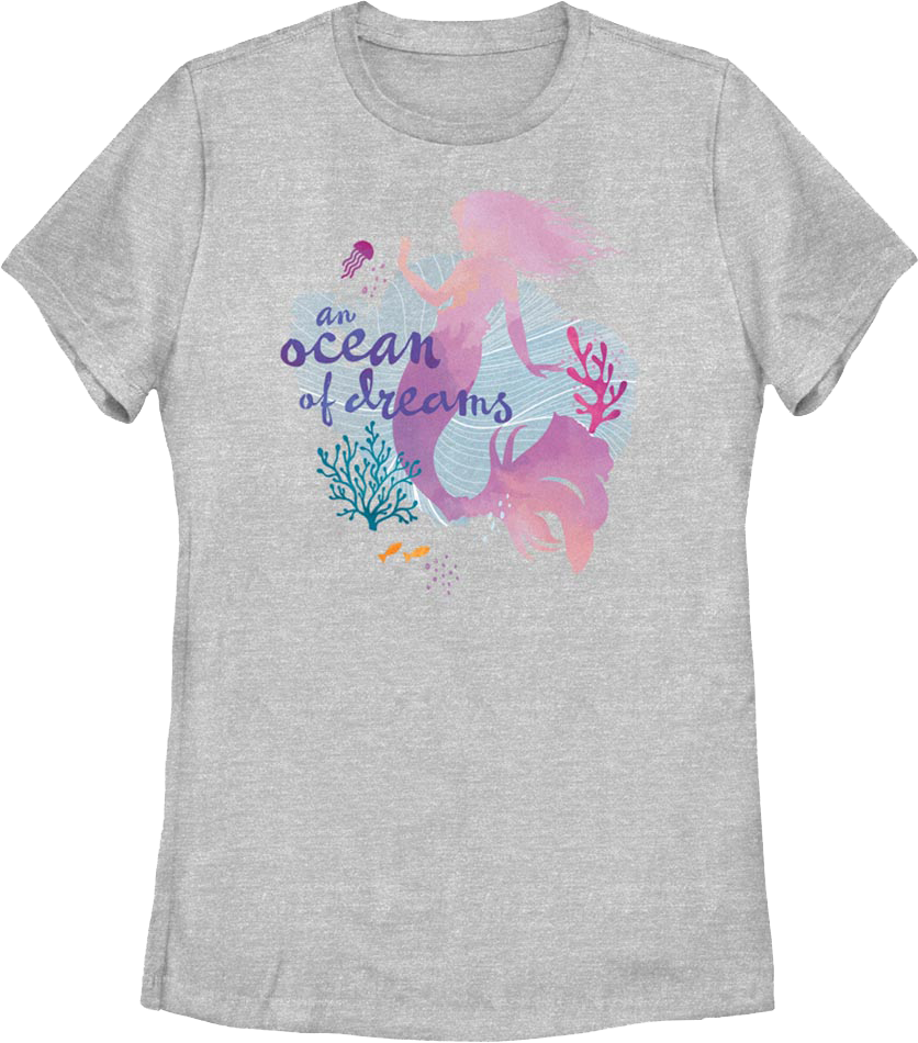 Womens An Ocean Of Dreams Little Mermaid Disney Shirt product image 1